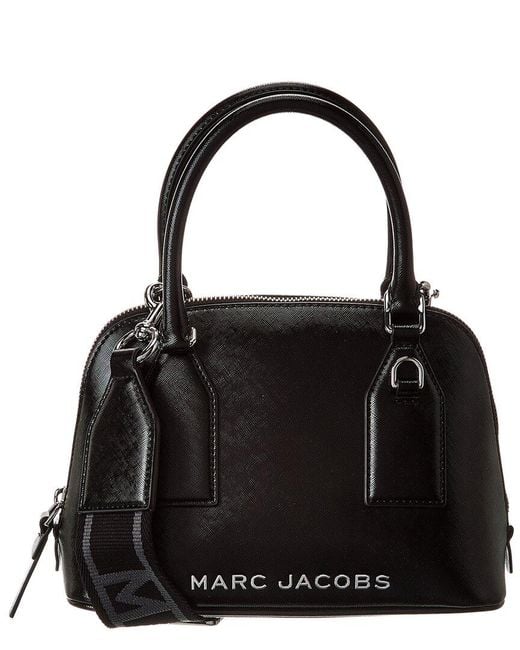 Marc Jacobs Black Trademarc Small Leather Dome Satchel