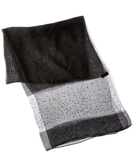 Saachi Black Star Gazer Silk & Wool-Blend Blend Scarf