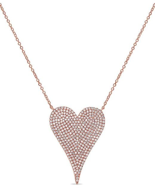Sabrina Designs Pink 14k Rose Gold 0.79 Ct. Tw. Diamond Heart Pendant