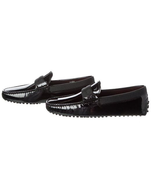 Tod's Black Vintage Tods Gommino Patent Loafer