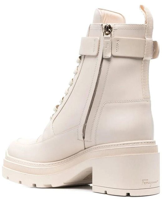 Ferragamo Natural Lober Leather Bootie
