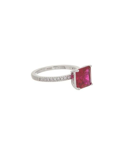 Juvell Pink 18K Plated Topaz Cz Ring