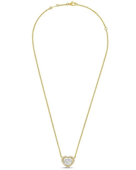 Diana M Metallic 14K 3.00 Ct. Tw. Lab-Grown Diamond Solitaire Pendant