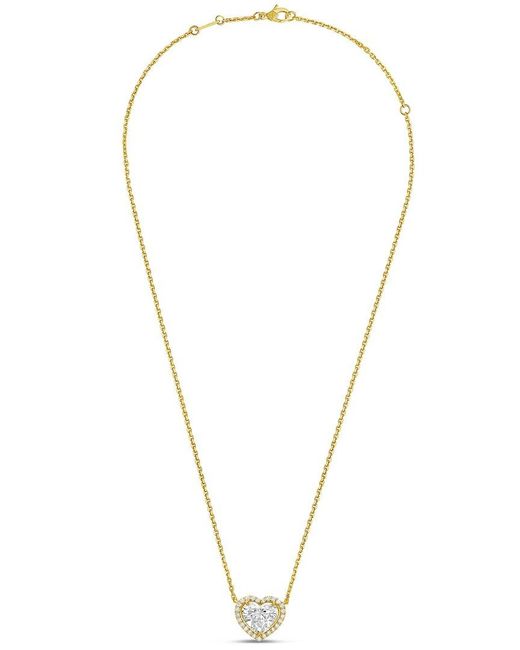Diana M Metallic 14K 5.00 Ct. Tw. Lab-Grown Diamond Solitaire Pendant