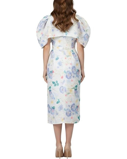 MIRA RICHI Blue Midi Dress