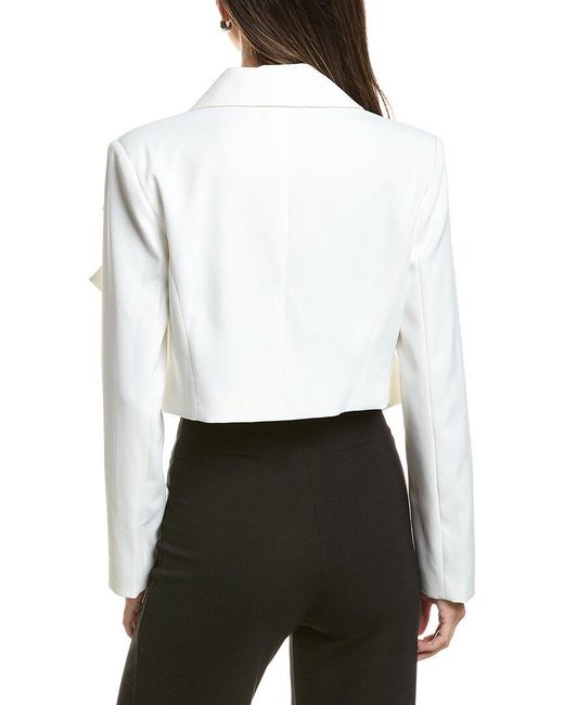 Gracia White Applique Bow Crop Jacket