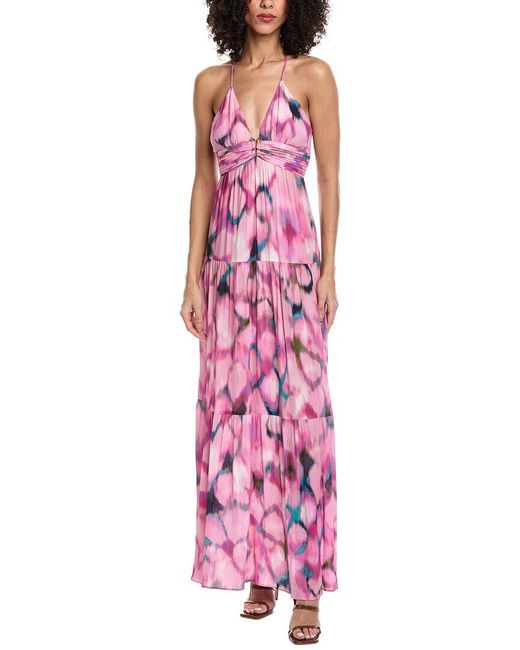 Ba&sh Pink Robe Faoya Dress
