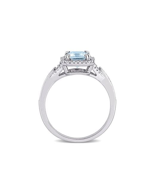 Rina Limor Blue 14k 2.10 Ct. Tw. Diamond & Aquamarine Ring
