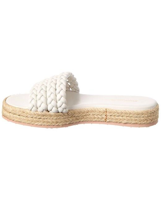 Gianvito Rossi White Marbella Leather Platform Sandal