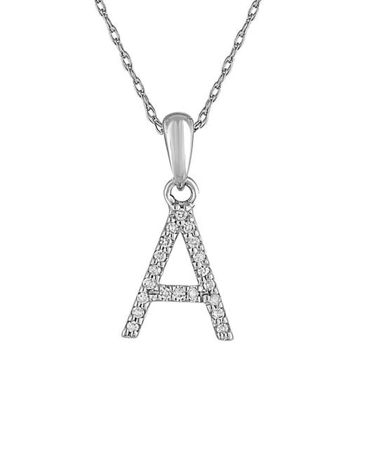 Sabrina Designs White 14k Diamond Initial Necklace (a-z)