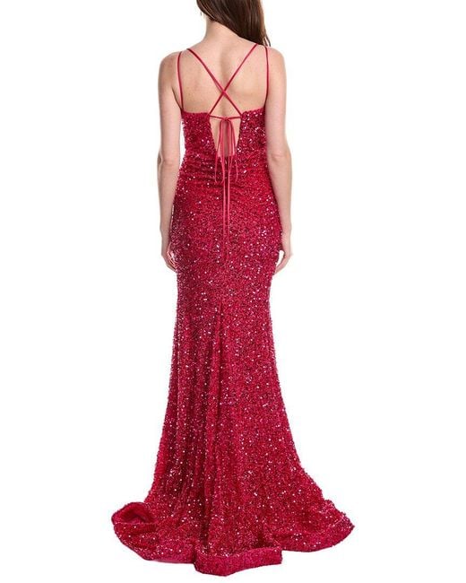 Jovani Red Emeblished Gown