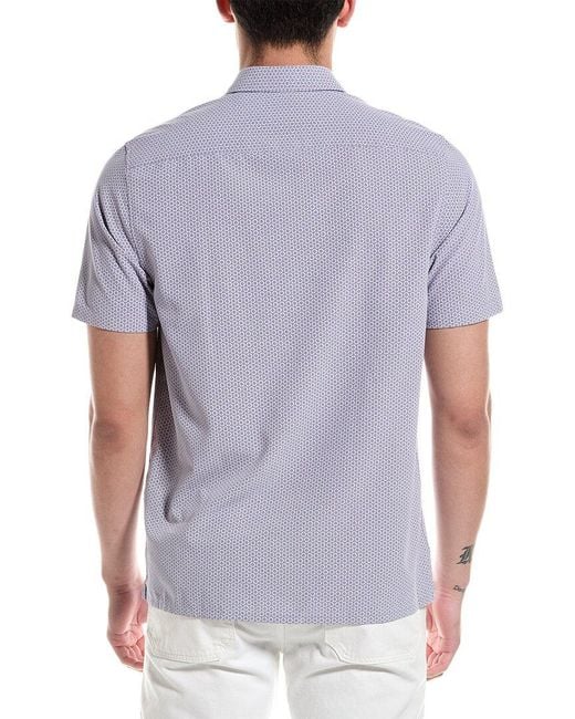 Ted Baker Purple Brumes Geo Floral Regular Fit Shirt for men