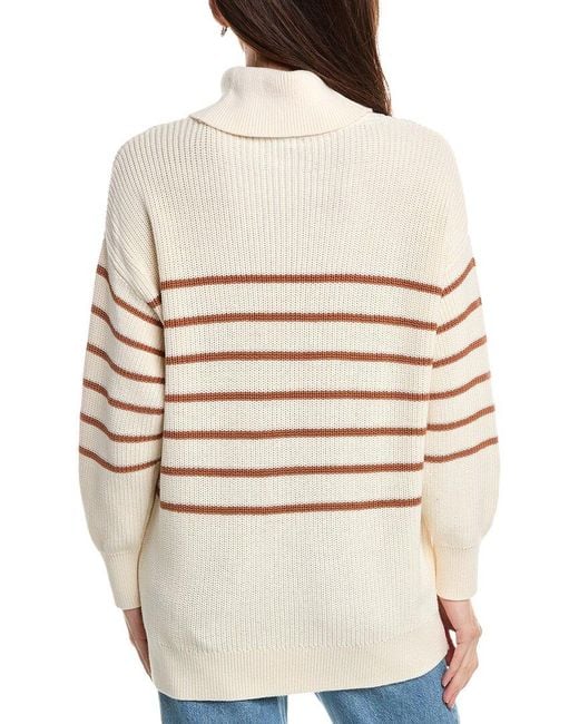 525 America Natural Oversized Turtleneck Pullover