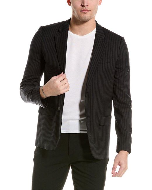 The Kooples Black Wool-Blend Suit Jacket for men