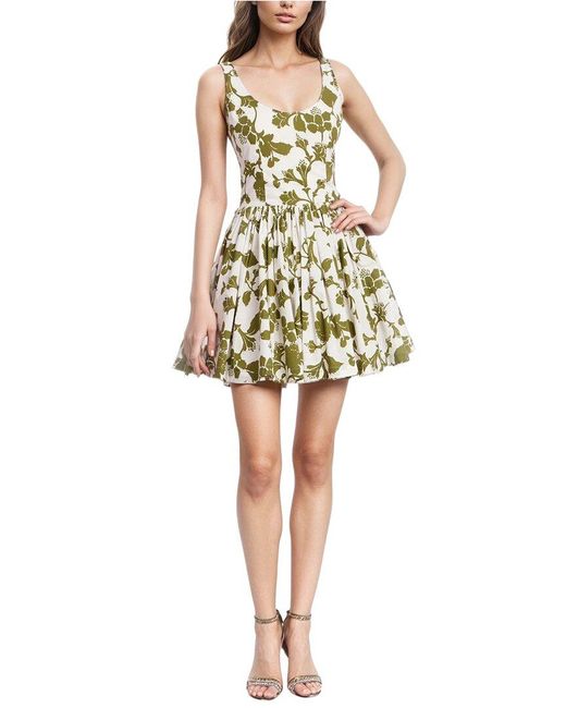 Badgley Mischka Yellow Floral Tank Dress