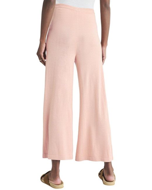 Splendid Pink Lyr By Loop Knit Cropped Cashmere-blend Sweatpant