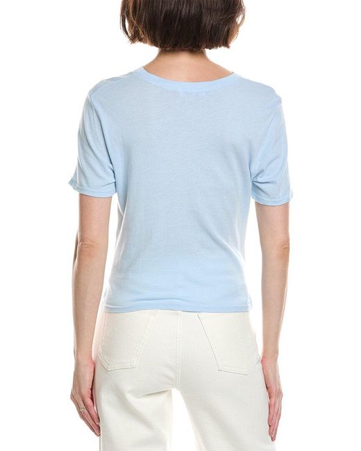 Michael Stars Blue Hollis Criss Cross T-Shirt