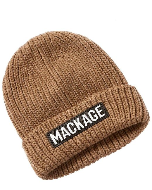 Mackage Jude Wool-blend Hat in Brown (Natural) | Lyst