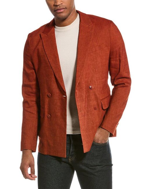 Ted Baker Red Shutton Wool & Linen-blend Blazer for men
