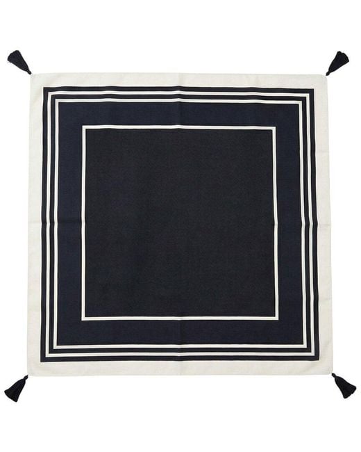 Nicole Miller Black Tassel Corner Scarf
