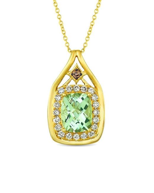 Le Vian Metallic 14K 2.75 Ct. Tw. Diamond & Quartz Pendant