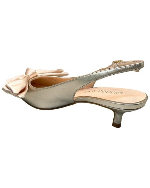 Jack Rogers White Debra Leather Slingback Heel