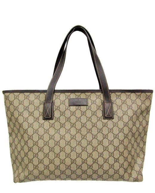 Gucci Brown Gg Plus & Leather Gg Plus (Authentic Pre-Owned)