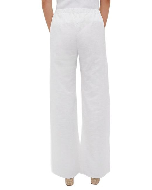 D'Estree White Anish Textured Pant