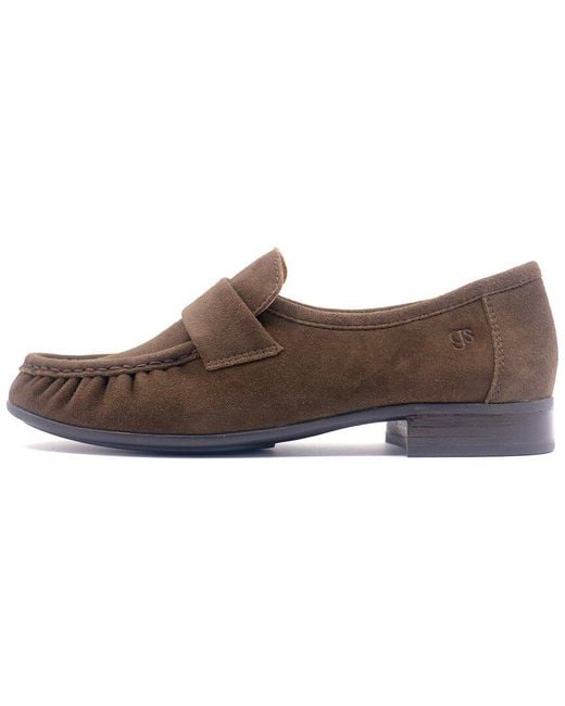 Gentle Souls Brown Crew Suede Loafer