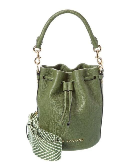 Marc Jacobs Green Groove 2.0 Leather Bucket Bag