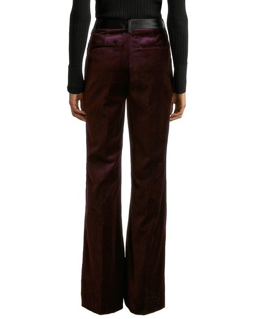 Reiss Black Yasmin Velvet Flare Trouser