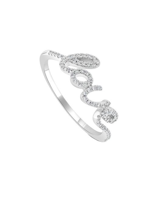 Sabrina Designs White 14k 0.15 Ct. Tw. Diamond Love Ring