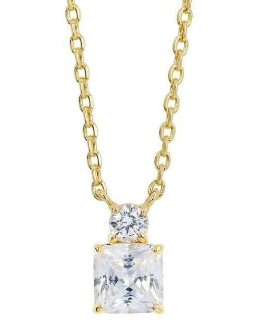 Savvy Cie Metallic 18K Plated Cz Necklace