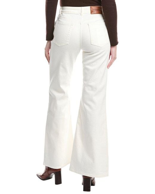 Reiss White Juniper Flare Detail Jean