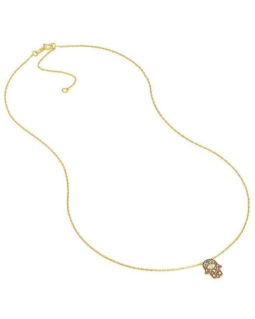 HAWLEY ST Metallic 14K 0.01 Ct. Tw. Diamond Fashion Necklace