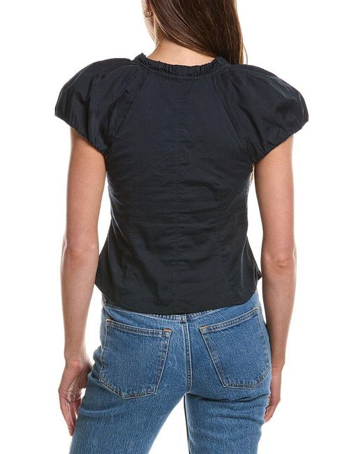 Free People Black Summer Blouse