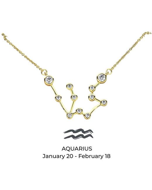 Sterling Forever Metallic 14K Cz When Stars Align' Constellation Necklace