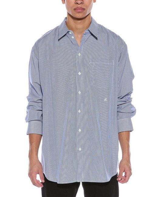 Helmut Lang Blue Oversized Shirt for men