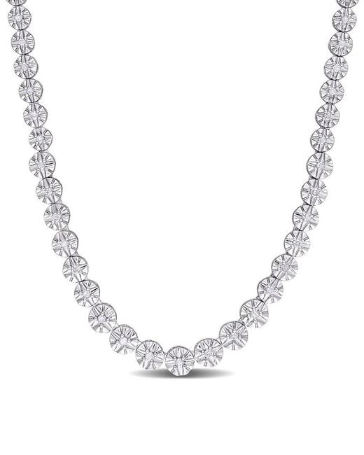 Rina Limor Metallic 0.90 Ct. Tw. Diamond Necklace