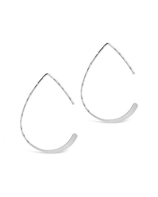 Sterling Forever White Silver Threader Earrings