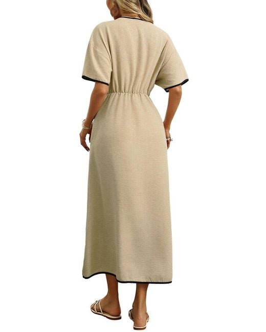 LEON GORI Natural Maxi Dress