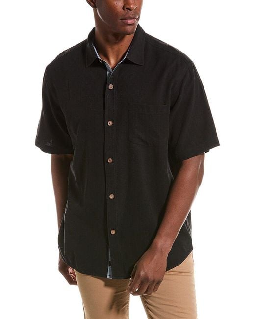 Tommy Bahama Black Chilling Me Softly Silk Shirt for men