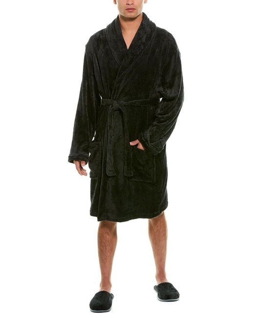 English Laundry Gray Robe & Slippers Gift Set for men