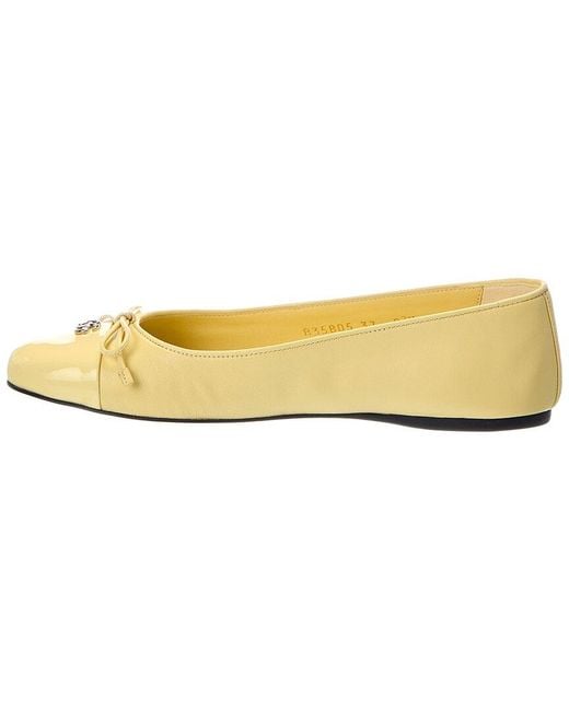 Gucci Metallic Double G Patent Ballerina Flat