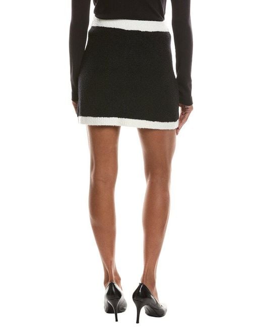 L'Agence Black Lottie Button Front Skirt