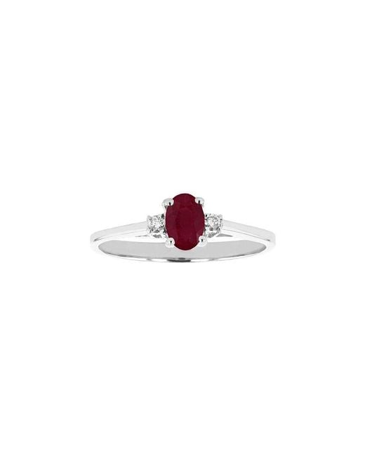 LEVARON FINE JEWELRY Pink Levaron 14K 0.45 Ct. Tw. Diamond & Ruby Ring