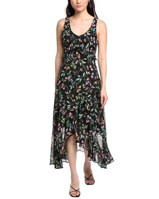 Sam Edelman Green Ruffled Midi Dress
