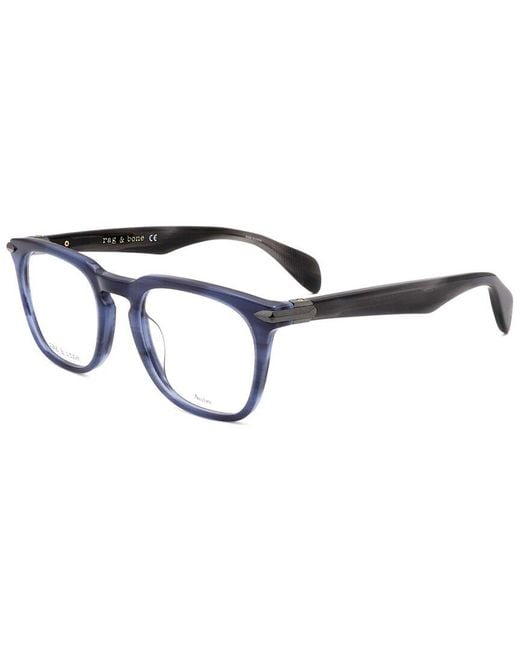 Rag & Bone Blue 49Mm Optical Frames