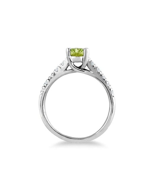 Gem Spark Green 14K 1.19 Ct. Tw. Diamond & Peridot Ring