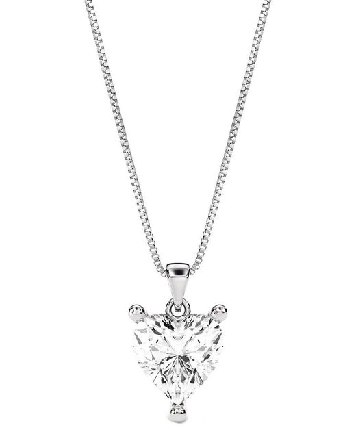 Amairah White 14K 3.00 Ct. Tw. Lab-Grown Diamond Solitaire Pendant Necklace